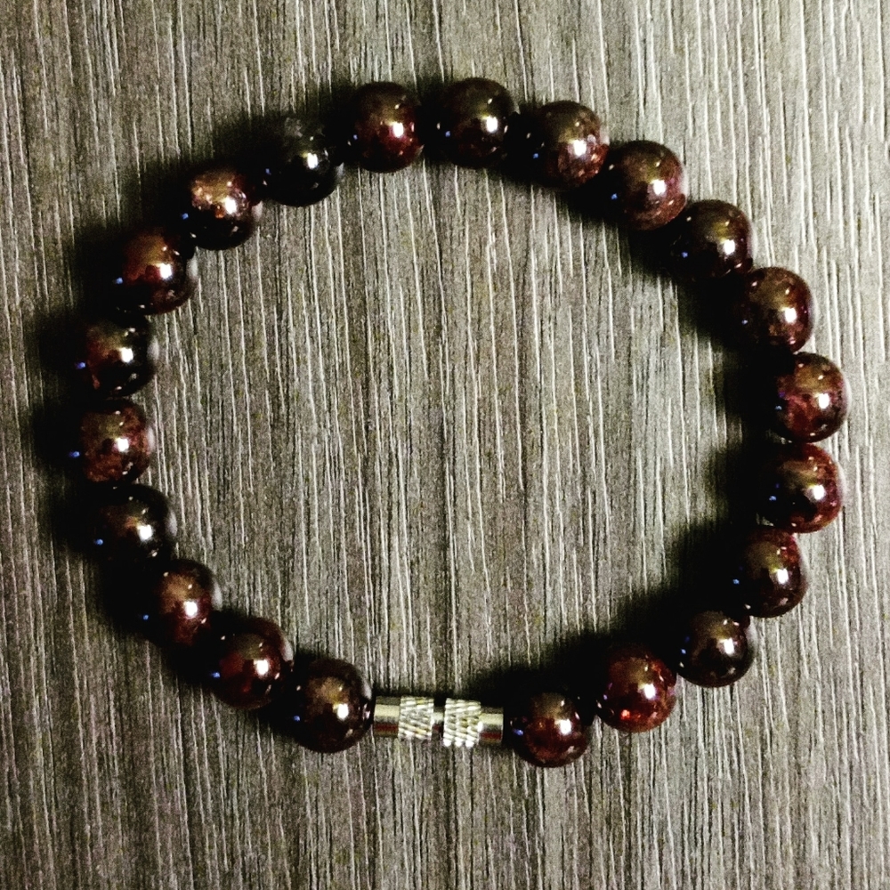 Garnet Handmade Natural Gemstone Bracelet